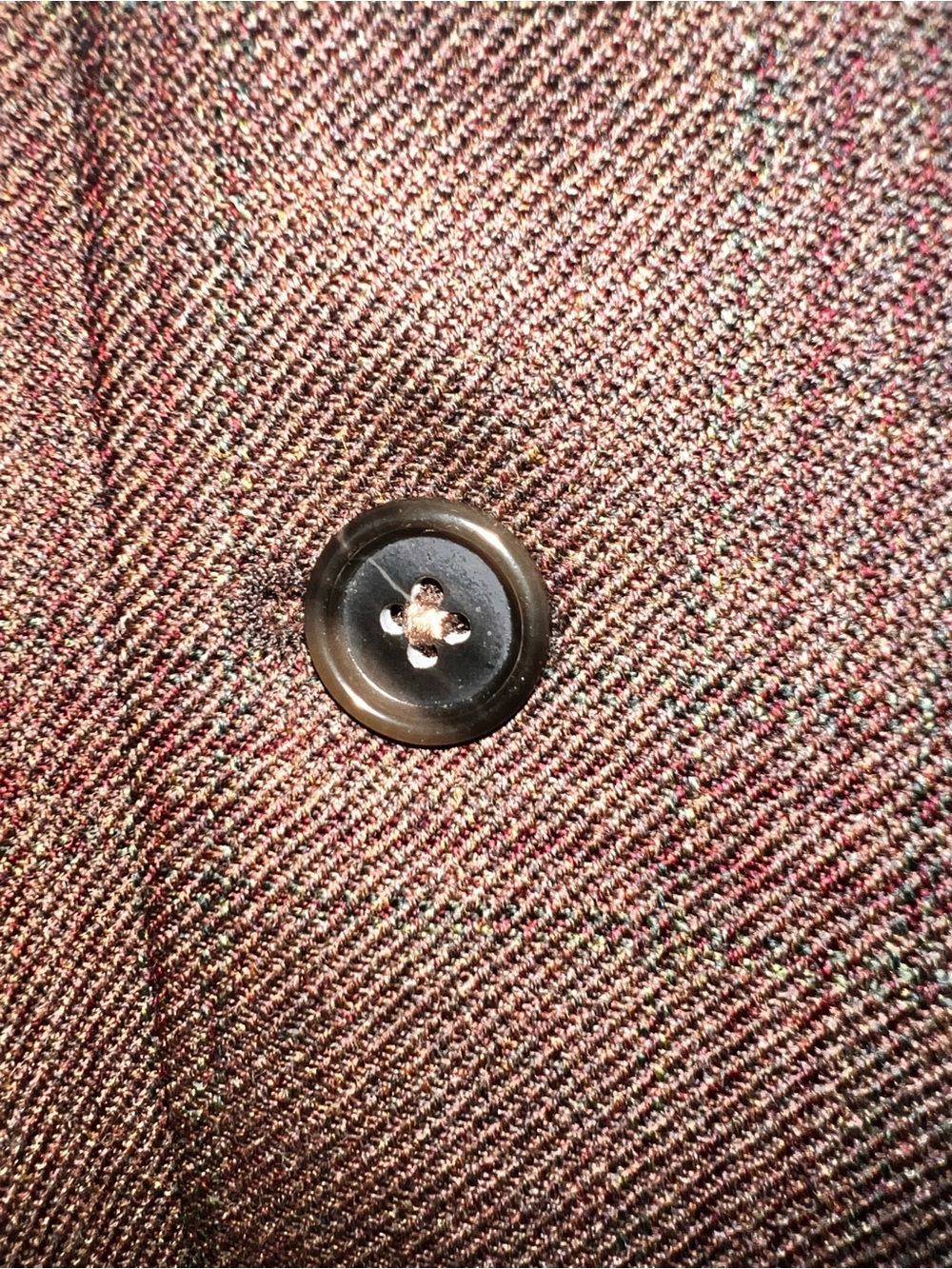 Vintage Nautica Brown Plaid Wool Blend Blazer Made in Canada Sport Coat - Picture 6 of 7